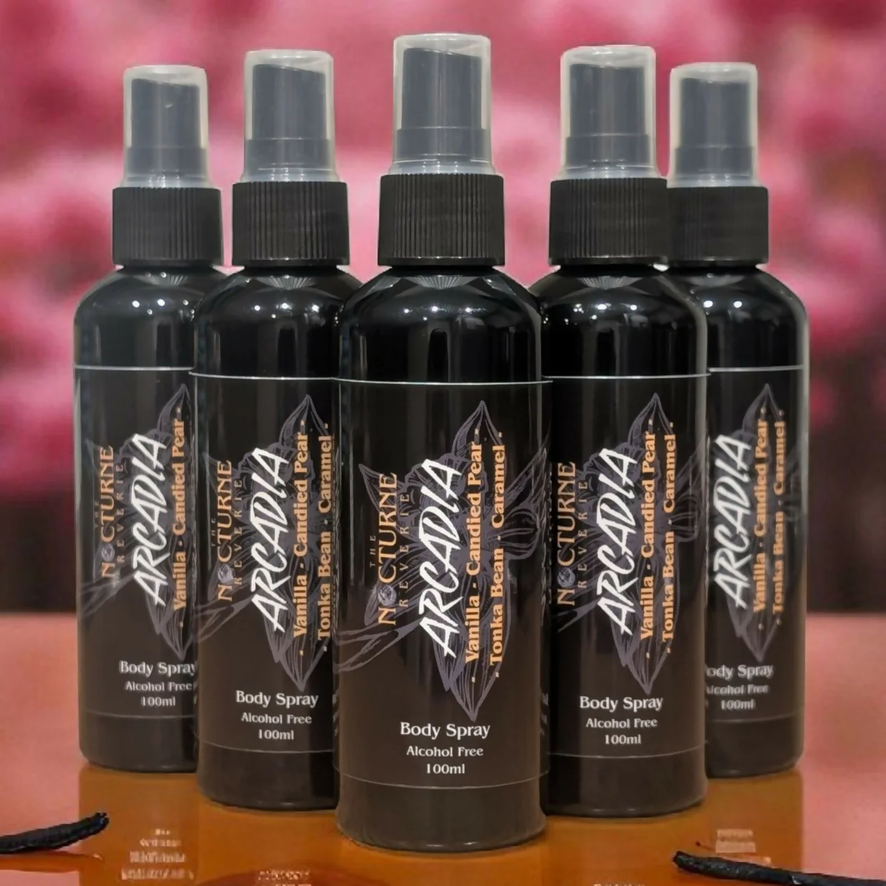 Vanilla, Candied Pear, Tonka Bean & Caramel Body Spray/Mist, Alcohol Free