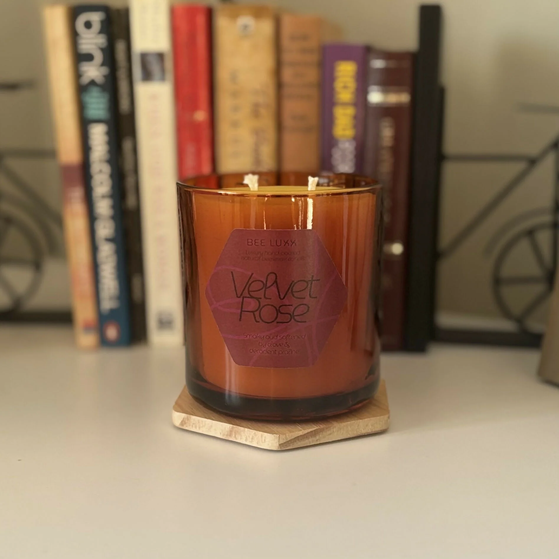 Velvet Rose - Scented 100% Beeswax Candle - Image 5