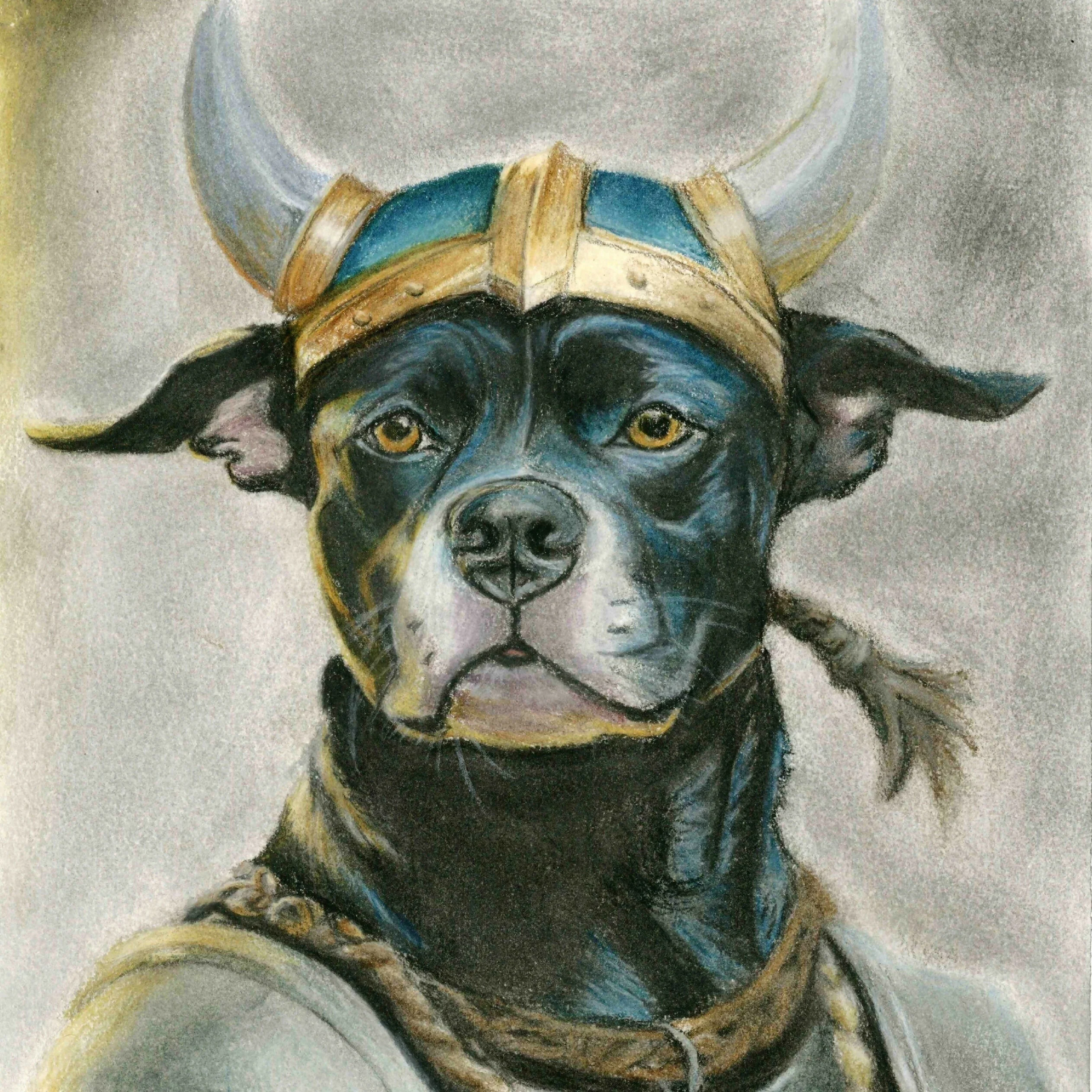 Viking Staffy Art Print