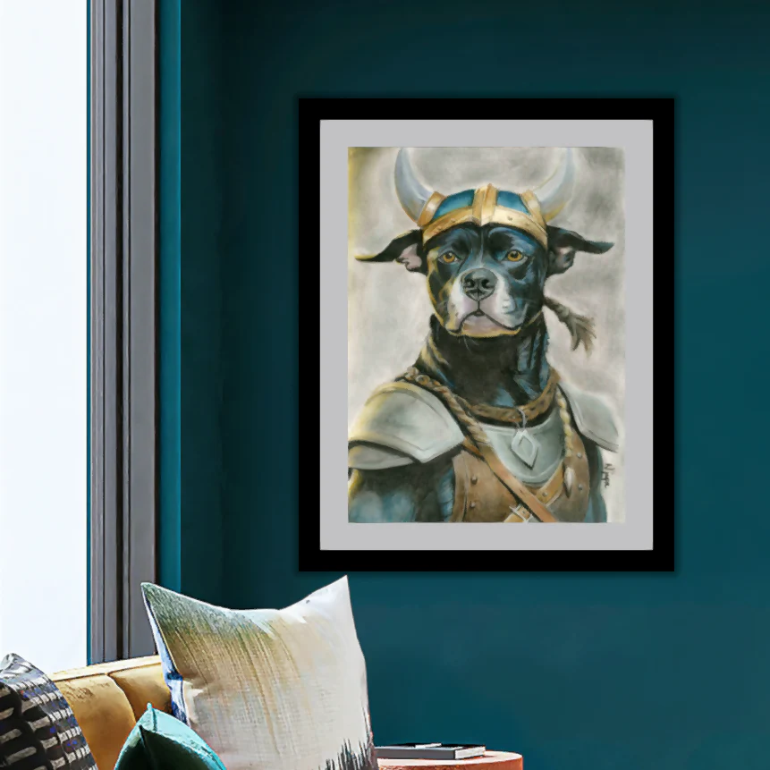 Viking Staffy Art Print - Image 2