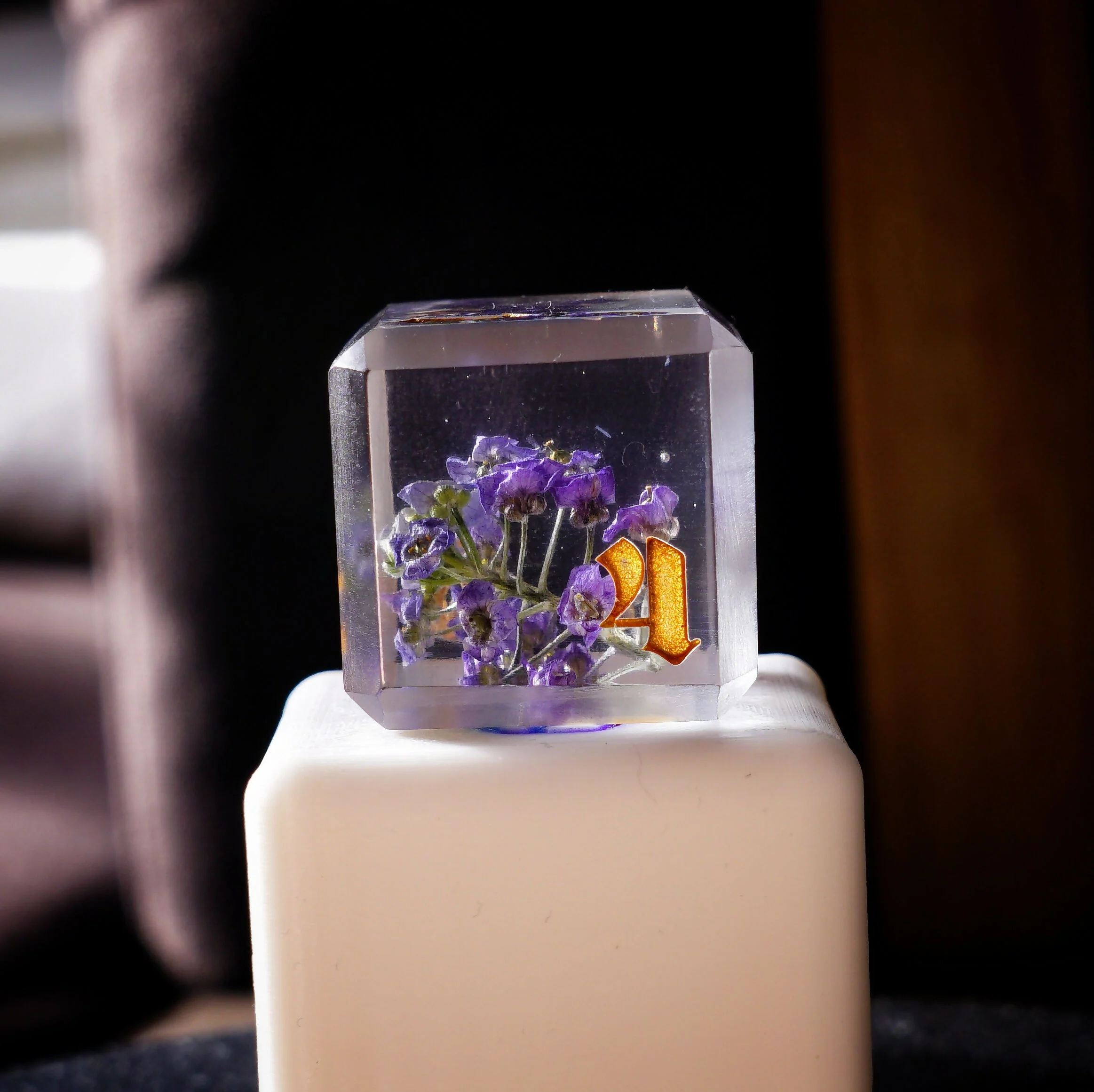 Violet Flower Dice - Image 2