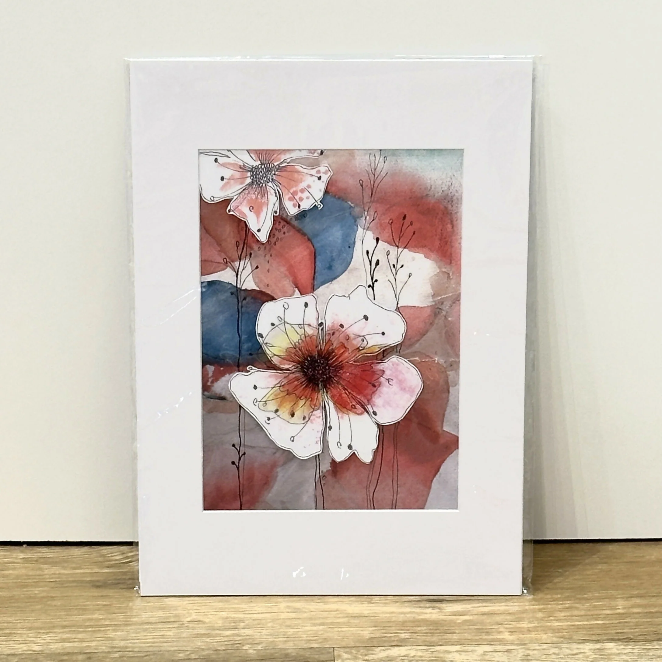 Watercolour Botanical A3 Mounted
