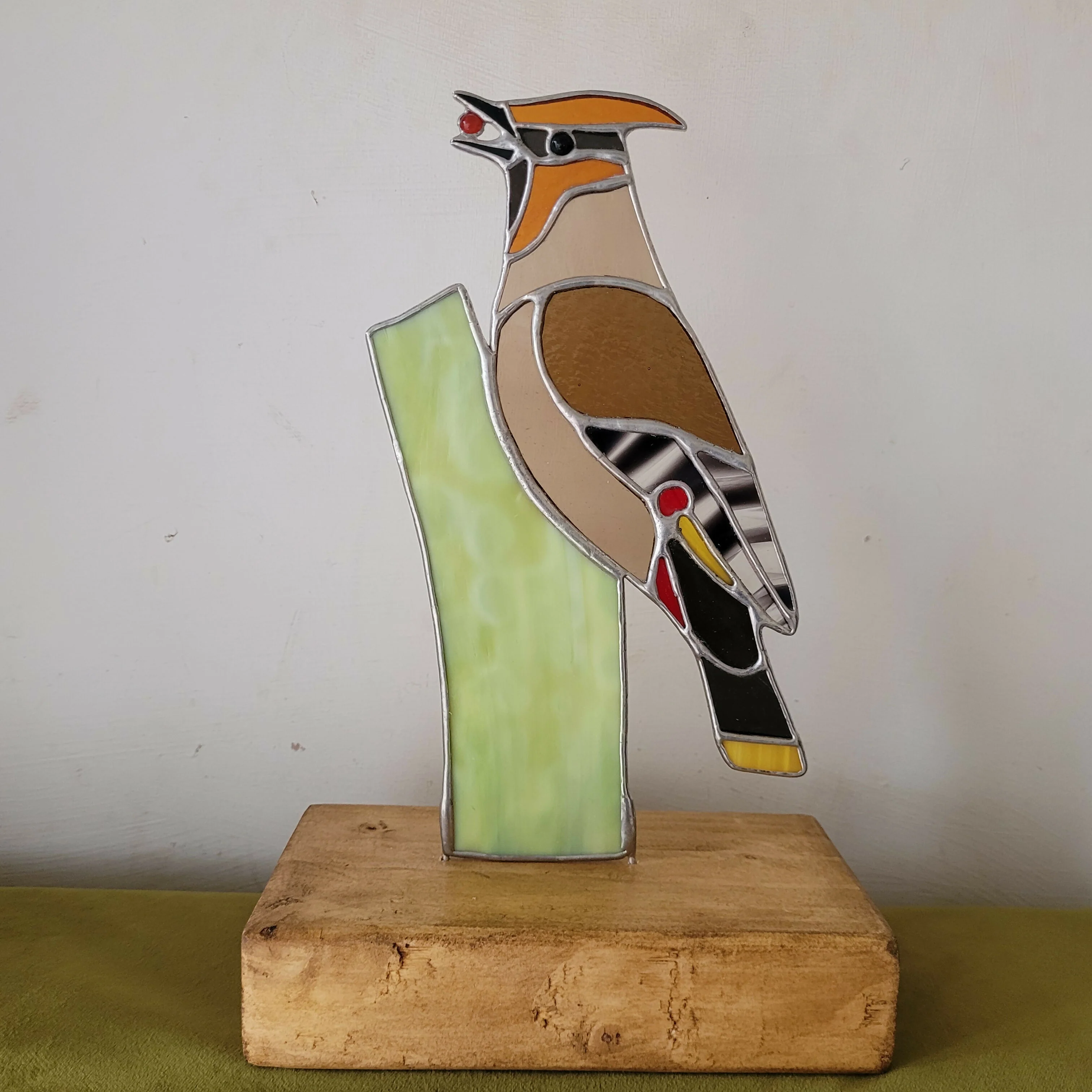 Waxwing On Wood