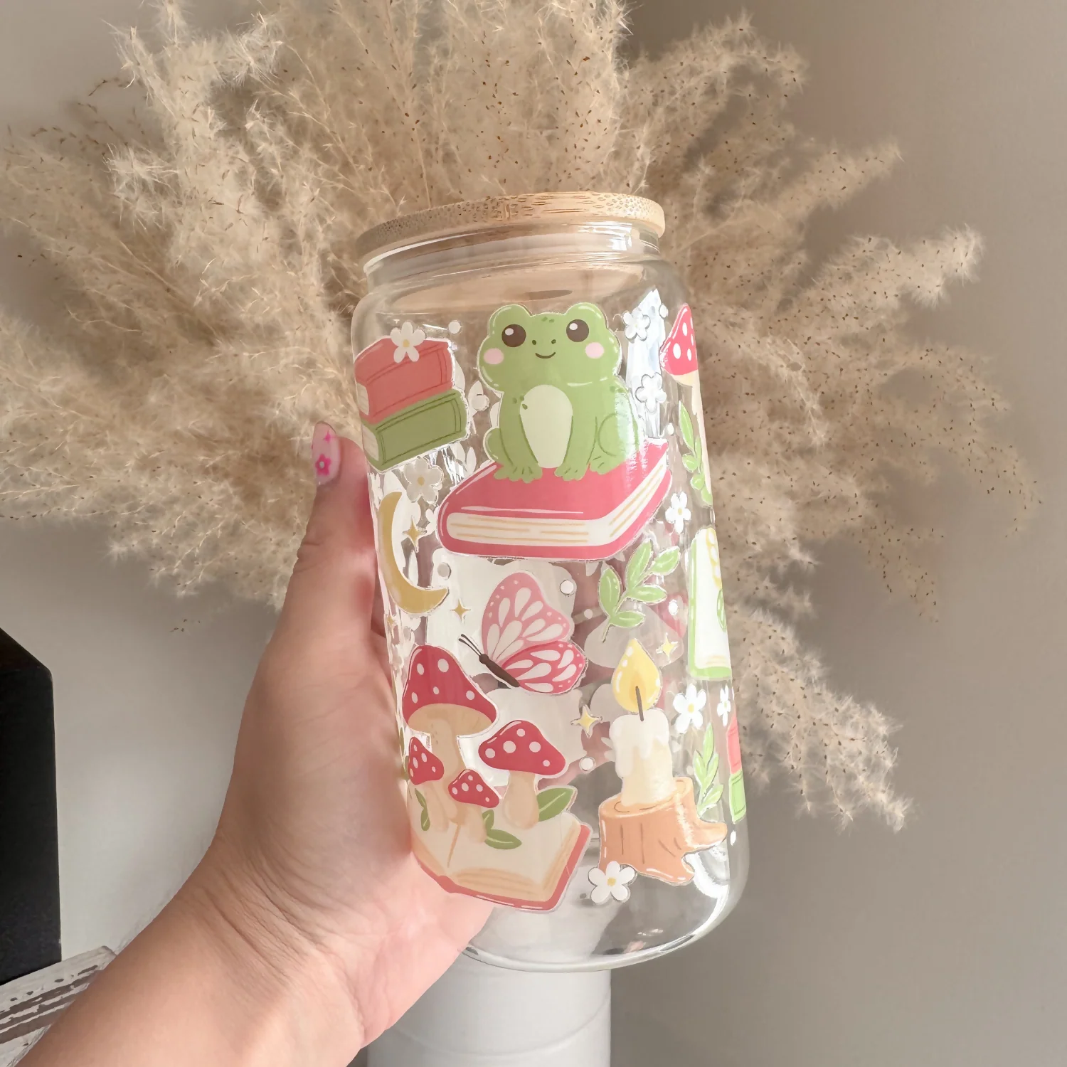 Whimsical Forest 16oz Glass Can
