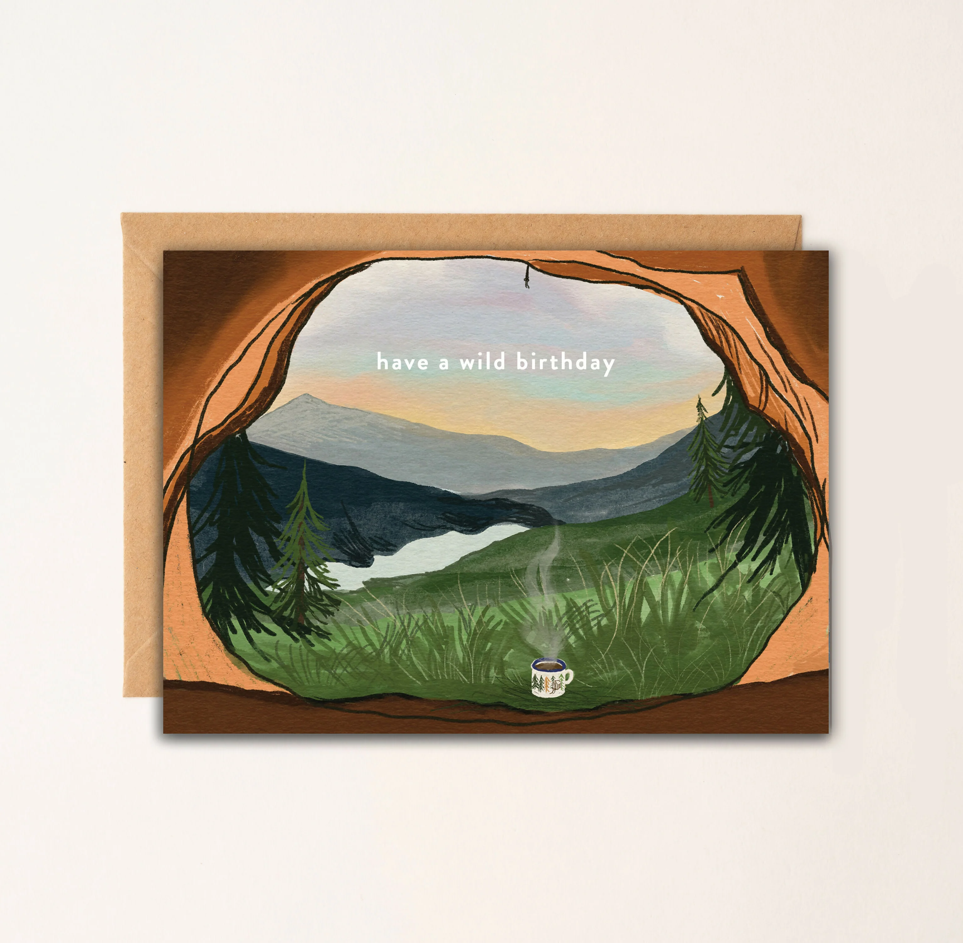 Wild Camping Birthday Card