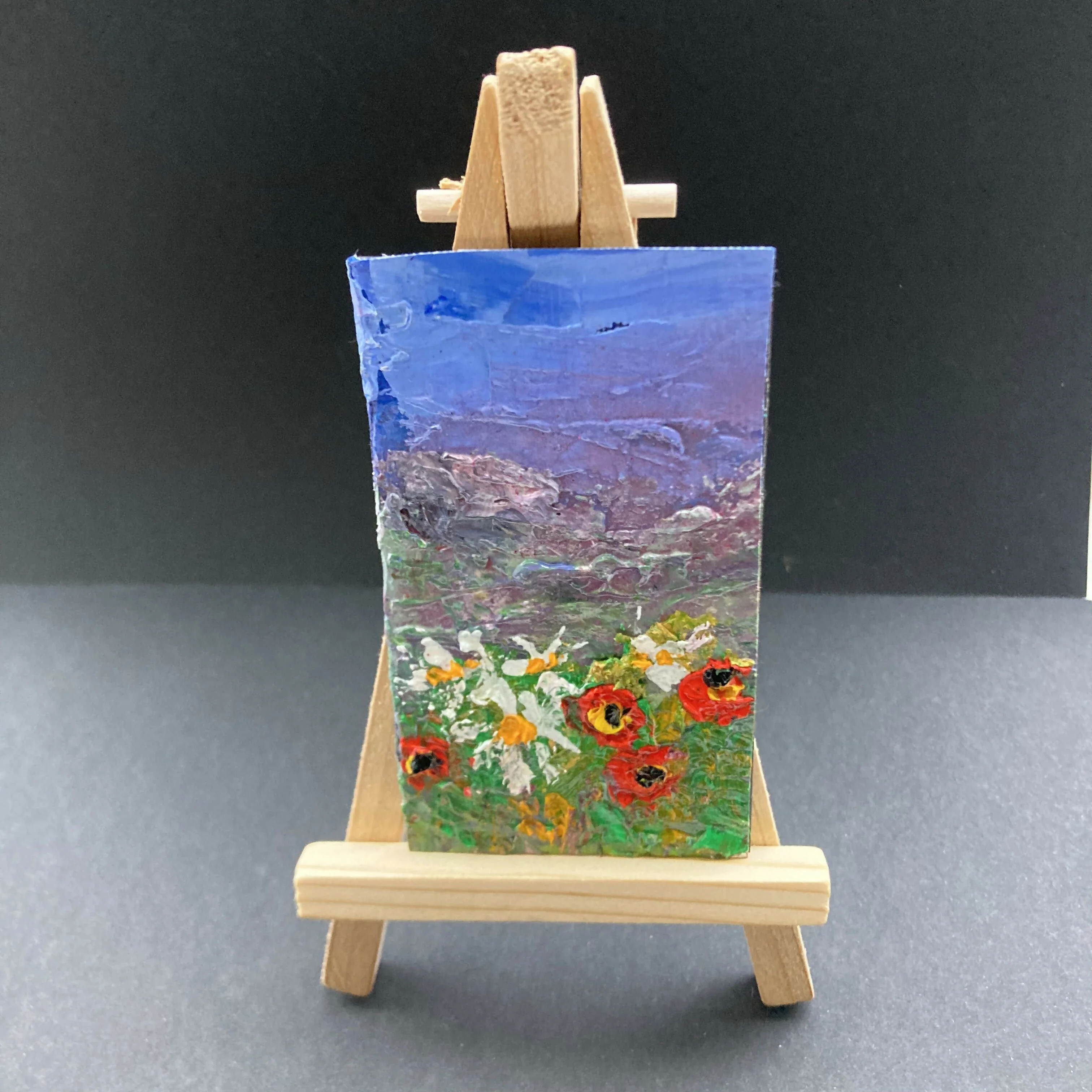 Wildflowers Mini Oil Painting Fridge Magnet