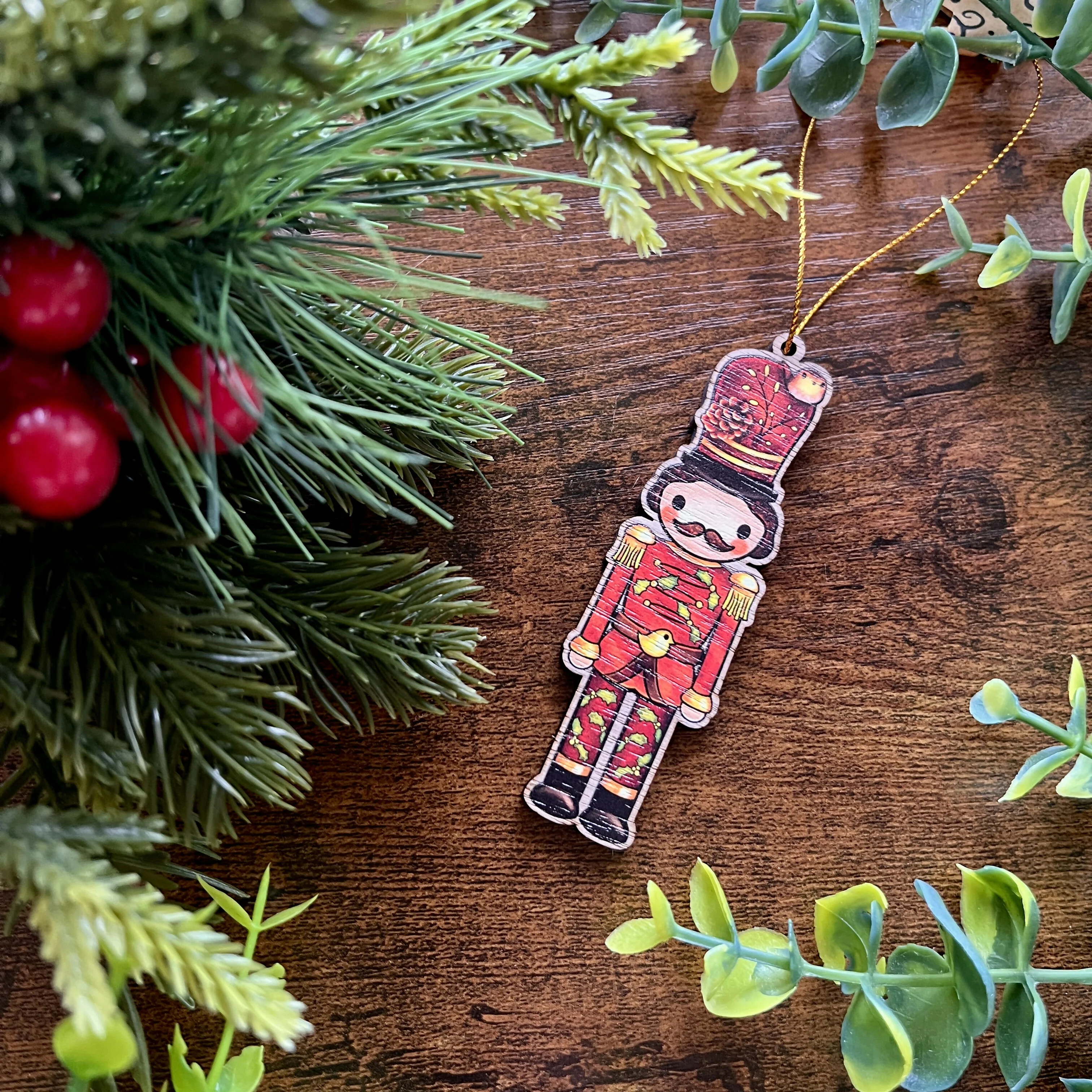 'Wilhelm' Nutcracker Wooden Decoration - Image 2