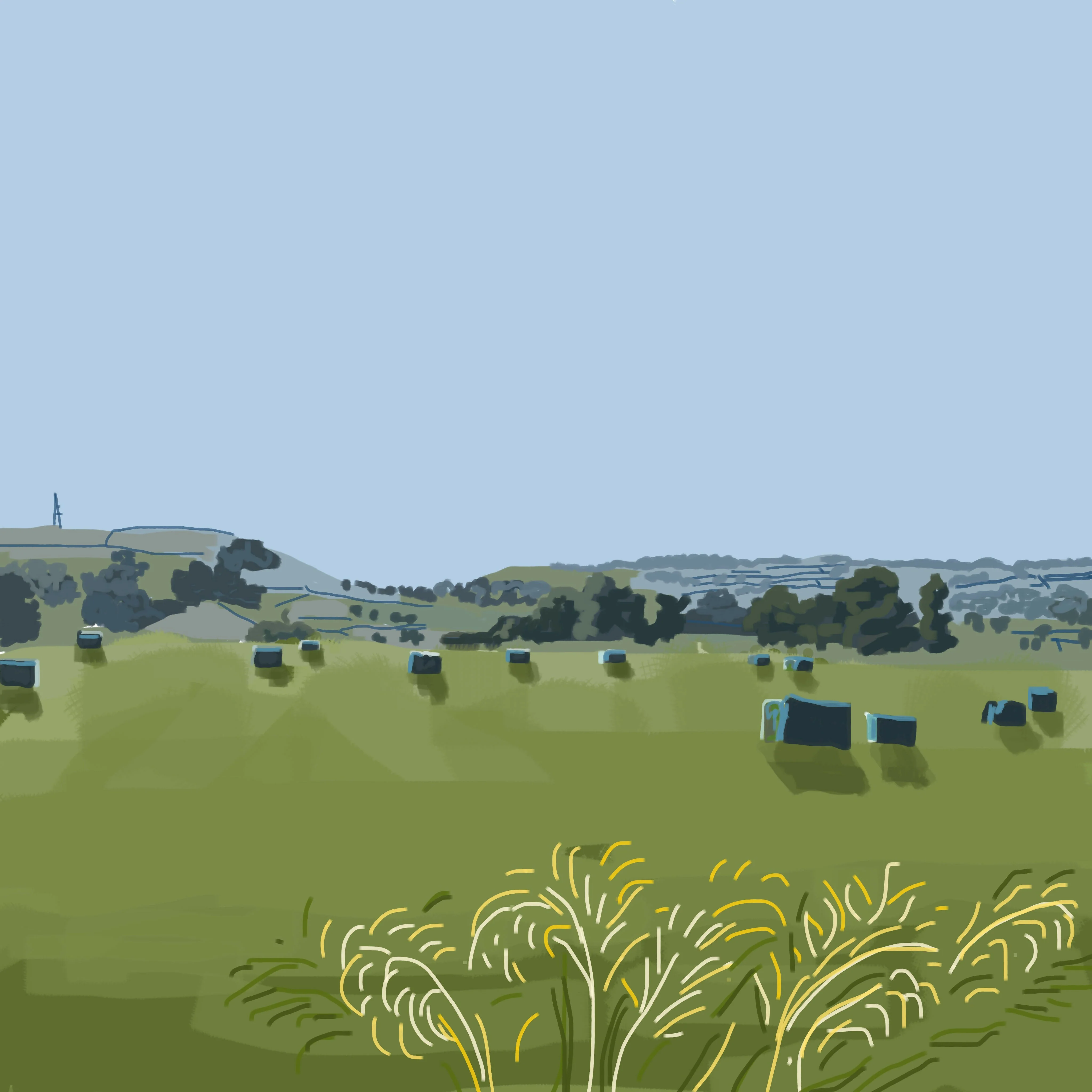 Wilsden Hill 12” x 12” Art Print