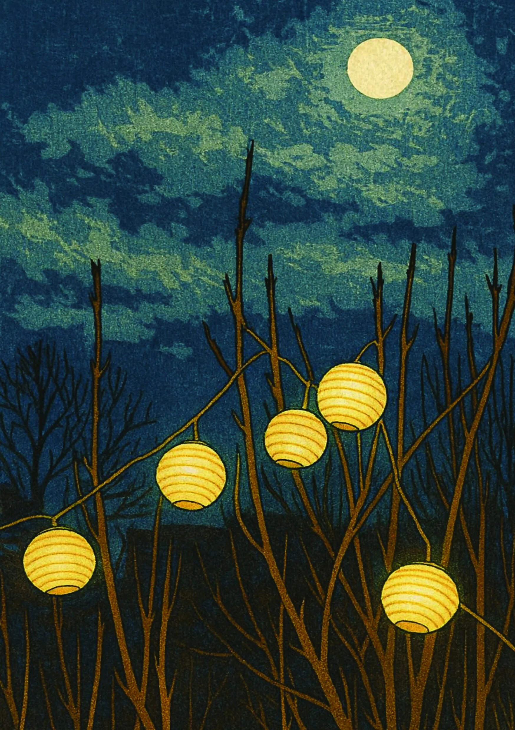 Wolf Moon Greetings Card