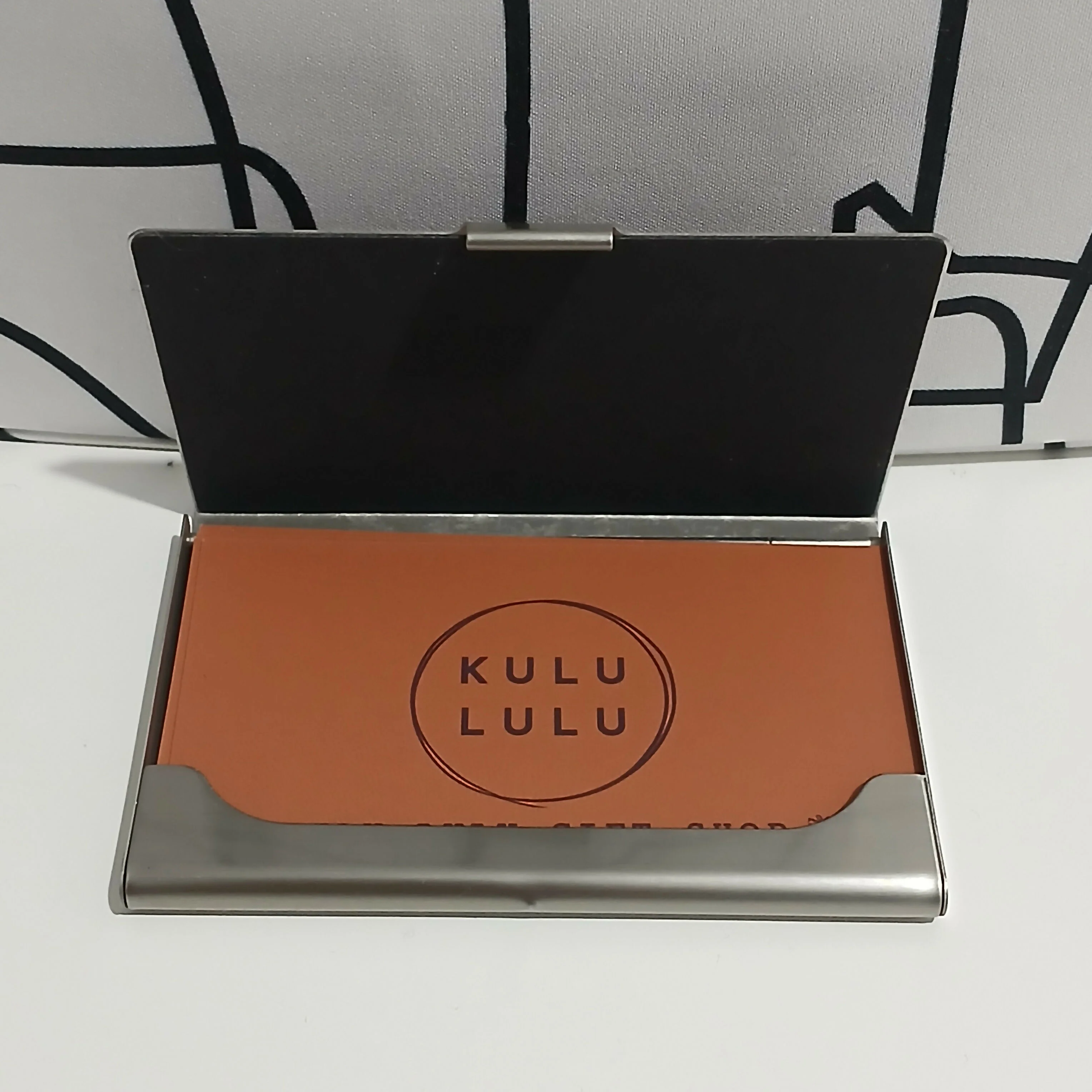 Wooden Business Card Box Keep Your Chin Up - Image 2