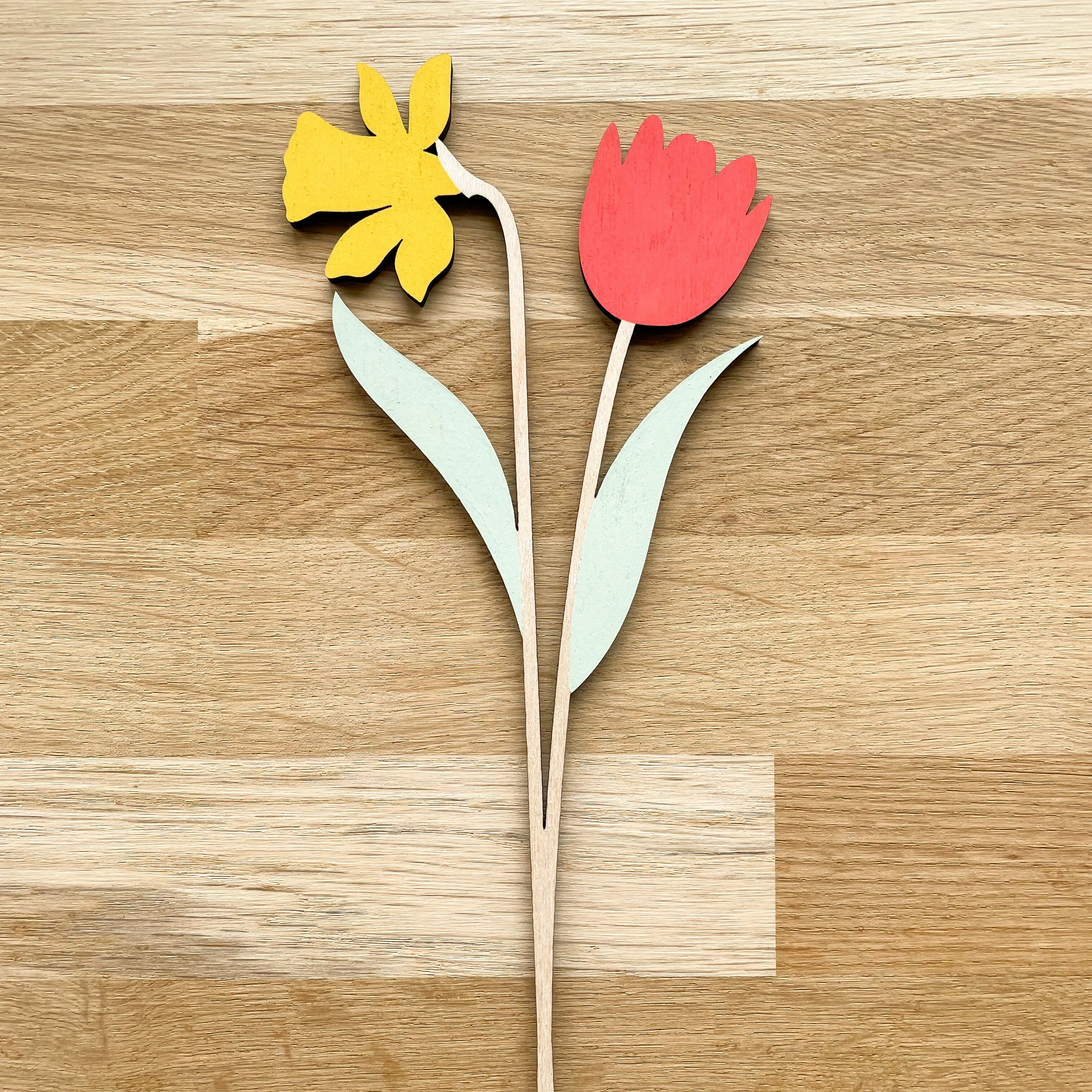 Wooden Multi Flower Stem - Spring Bulbs - Image 2