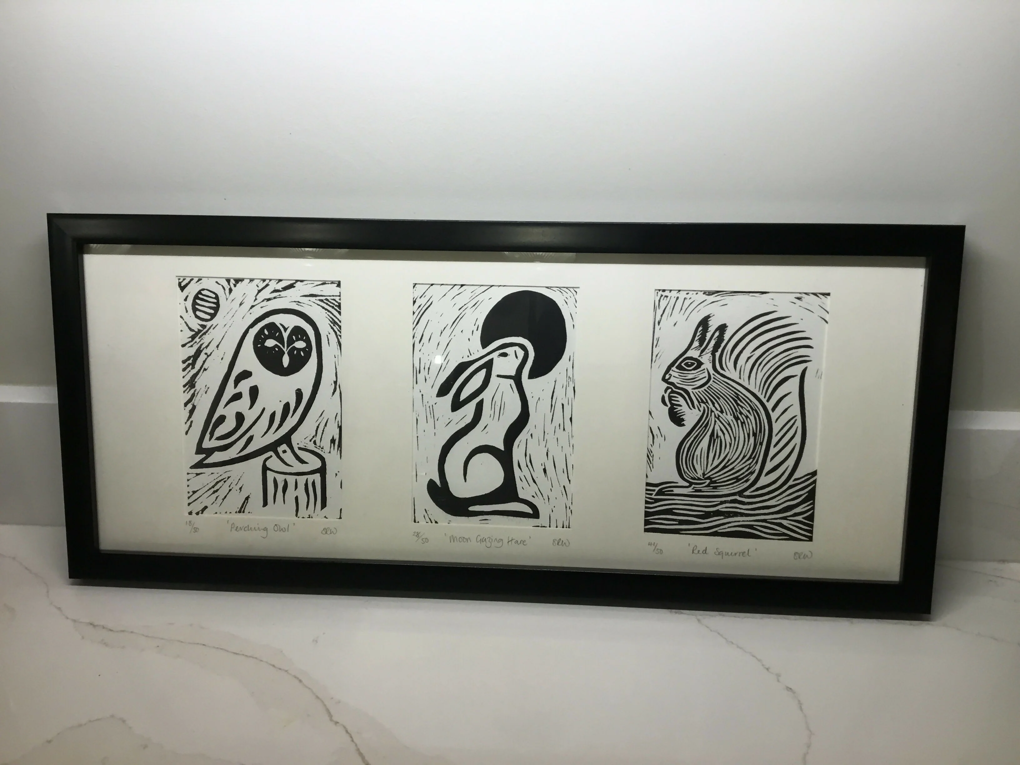 Woodland Collection Framed Lino Cut Print - Image 2