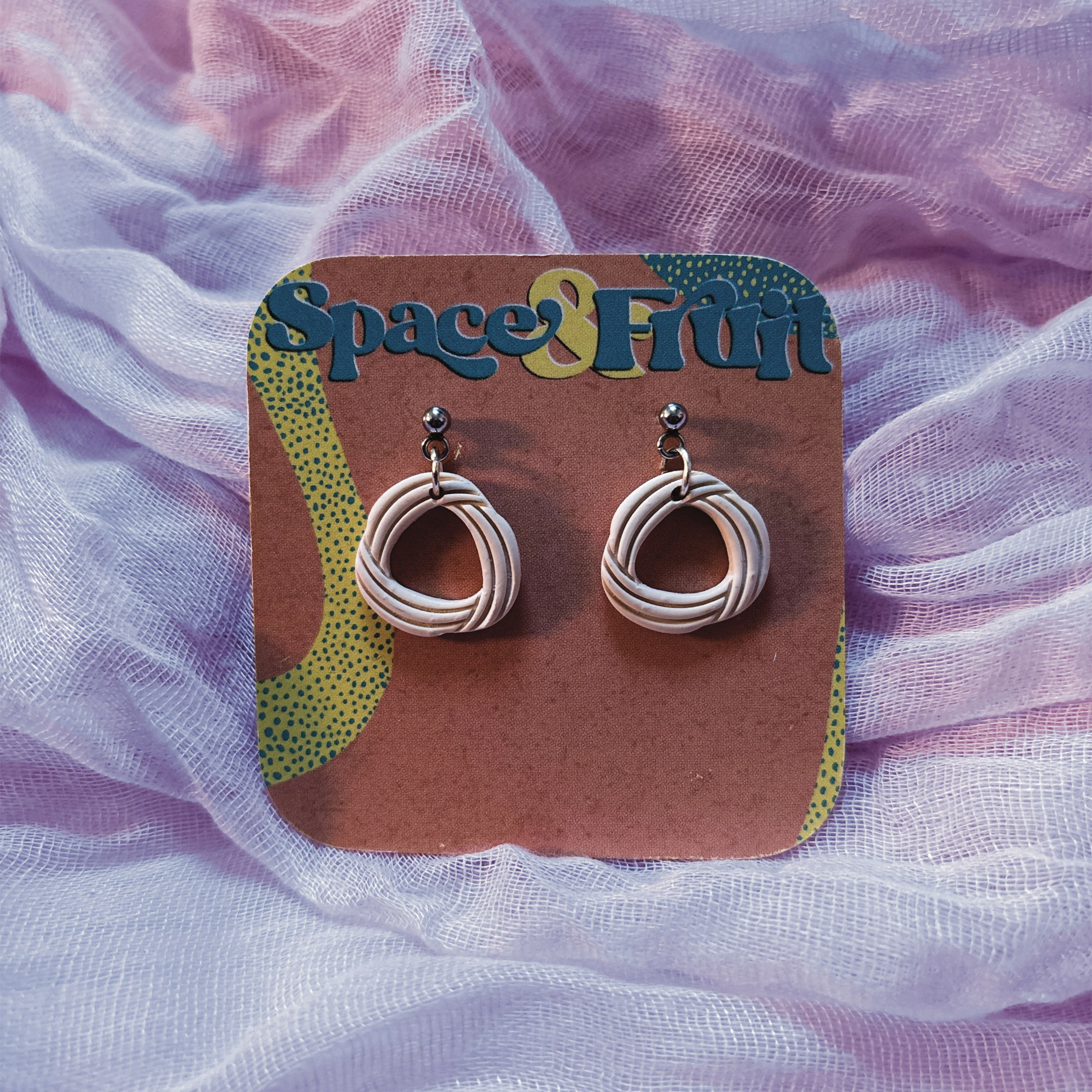 Woven Knot Polymer Clay Earrings
