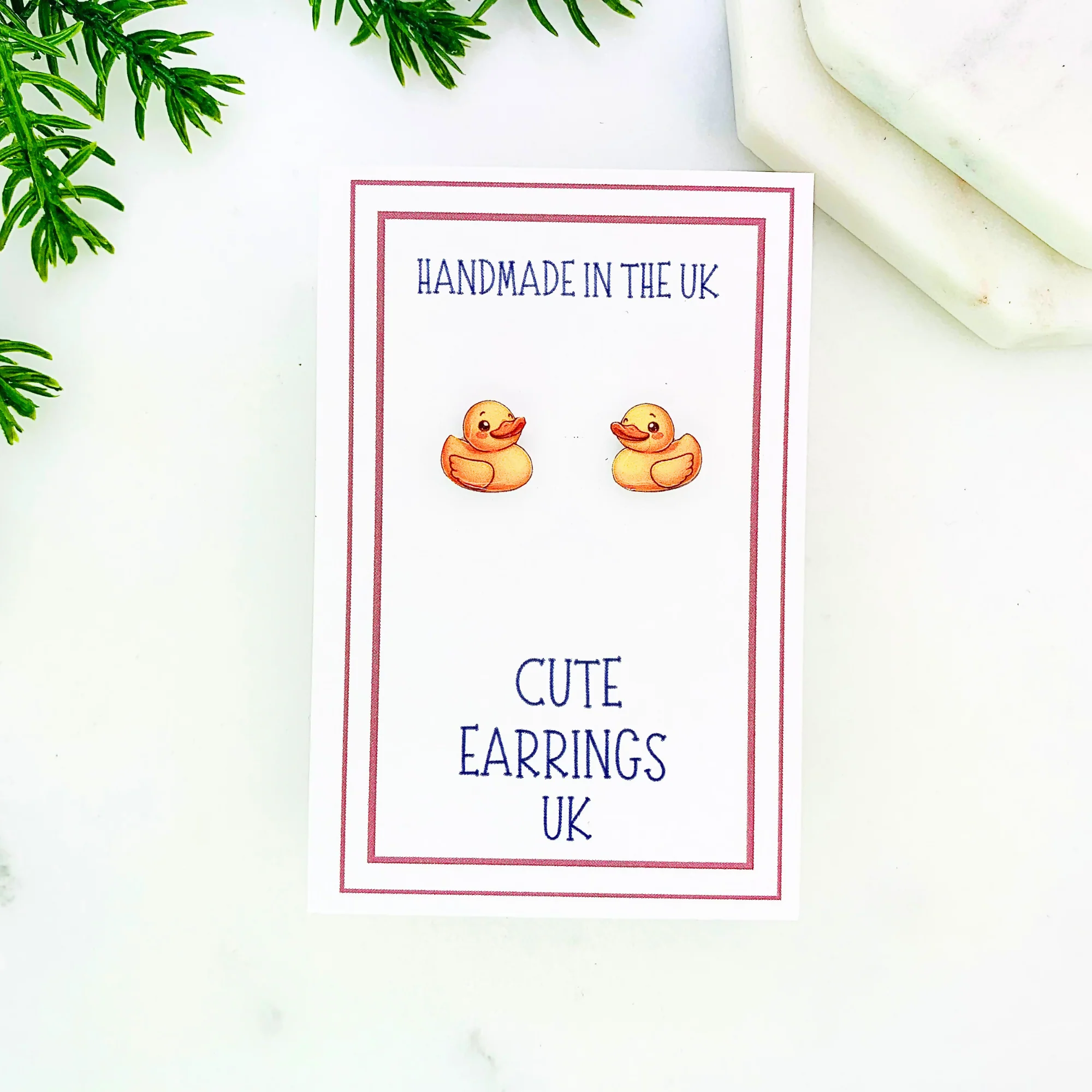 Yellow Duck Stud Earrings