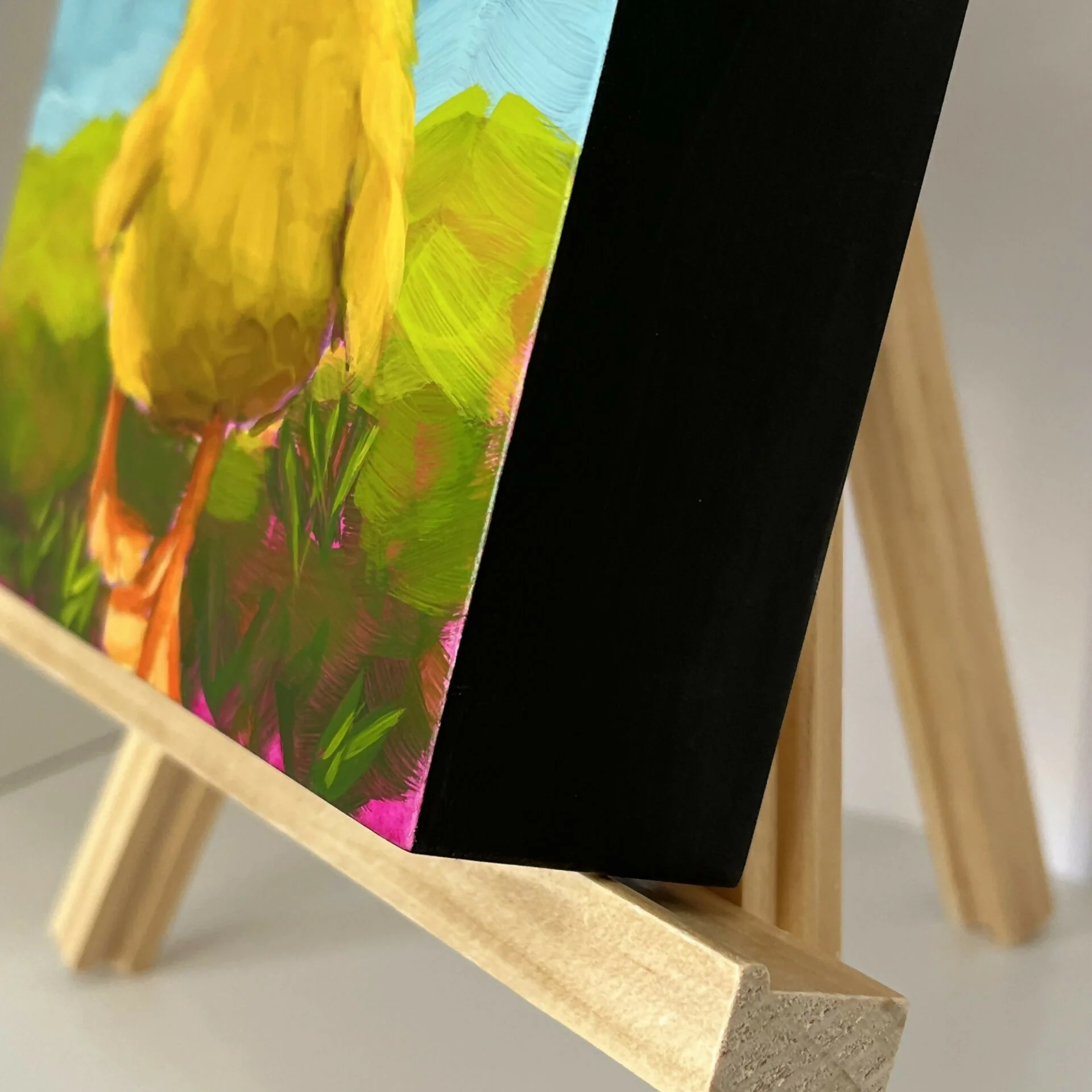 Yellow Duckling - Original Acrylic Painting - Image 2