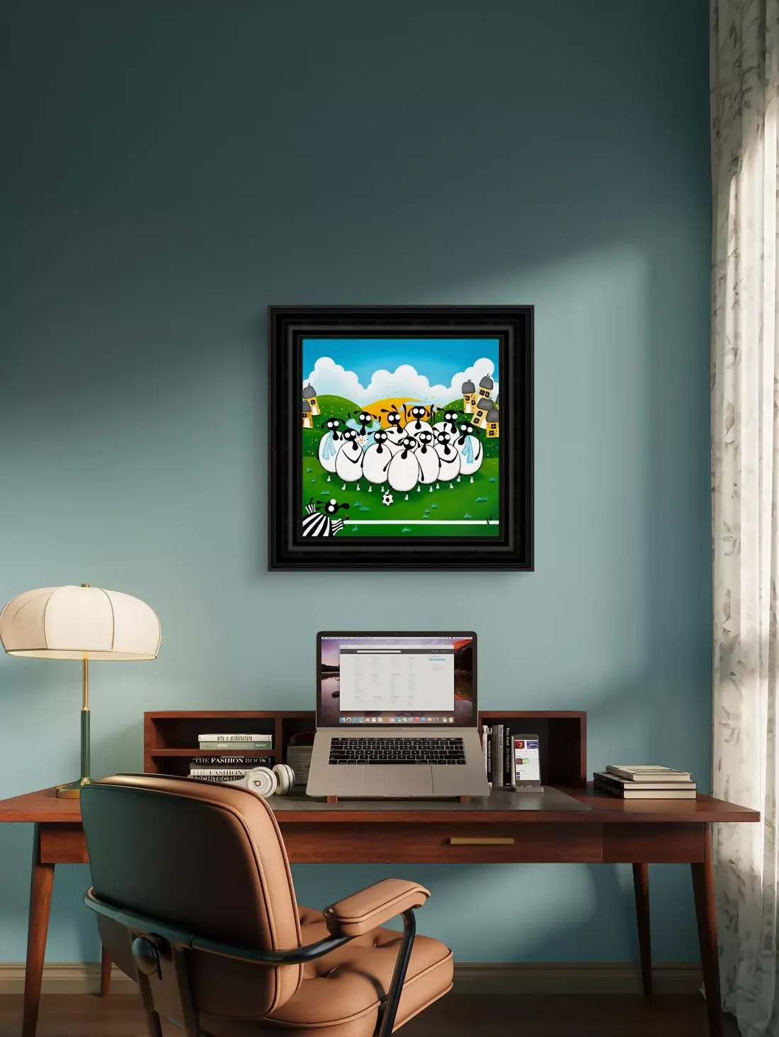 Yorkshear Ewenited Framed Original Painting - Image 5