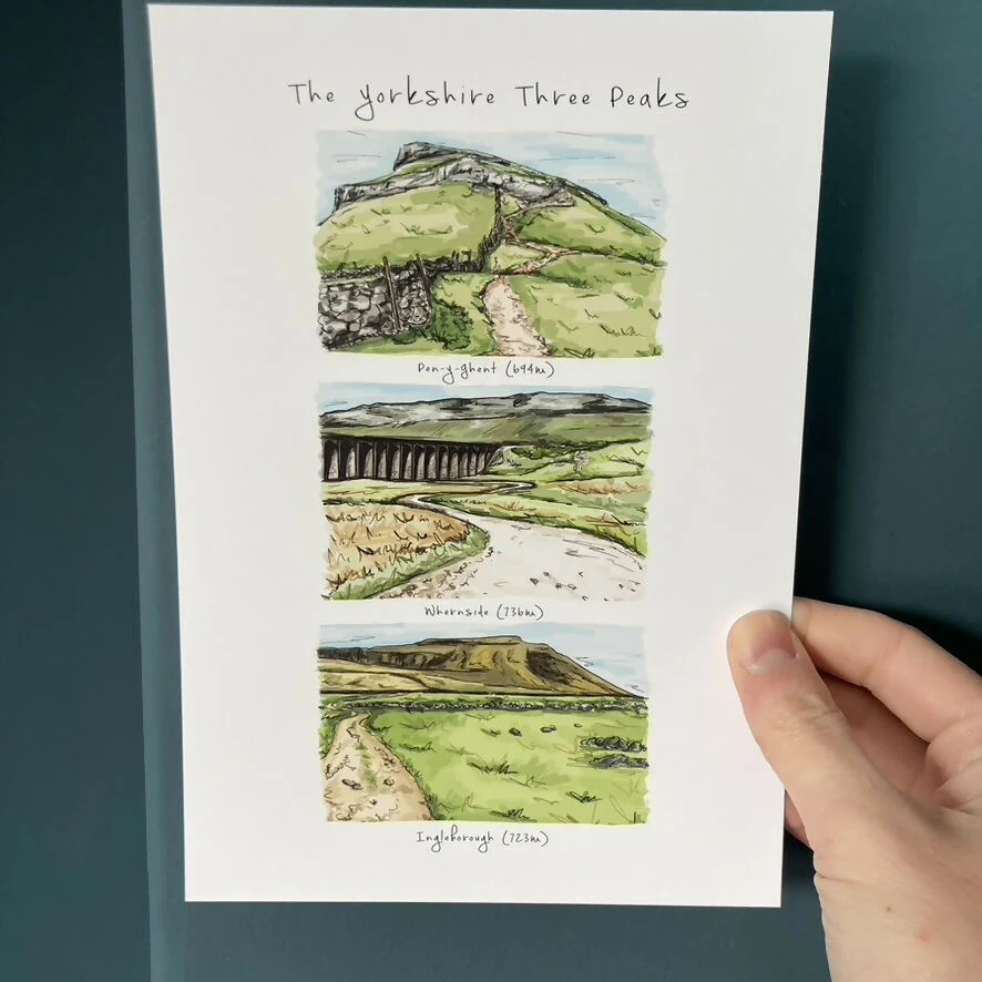 Yorkshire 3 Peaks Art Print - Image 4