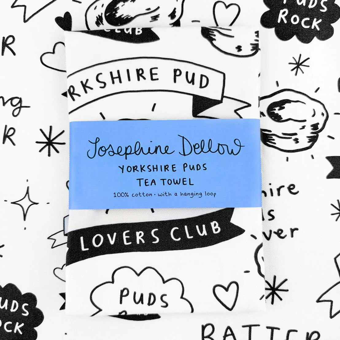 Yorkshire Pud Lovers Club Tea Towel - Illustrated Home Gift - Image 4