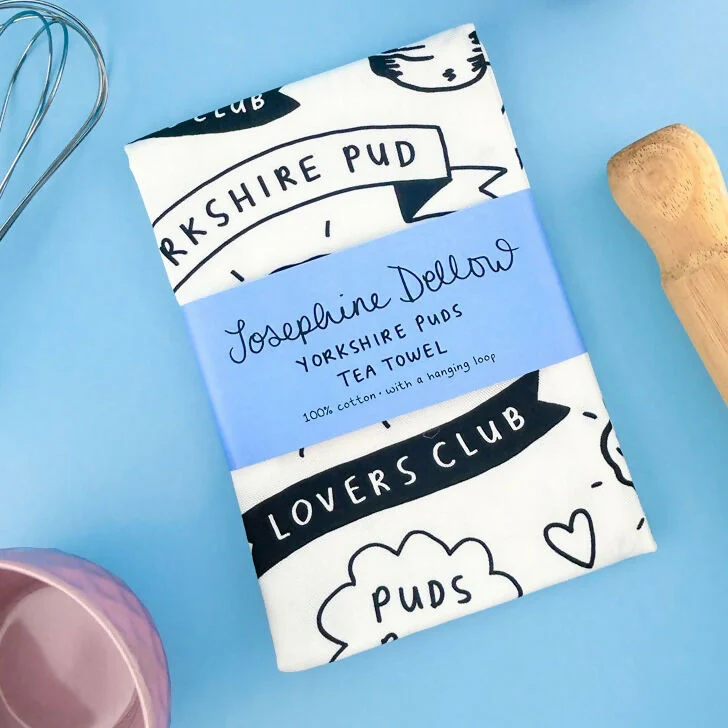Yorkshire Pud Lovers Club Tea Towel - Illustrated Home Gift - Image 5