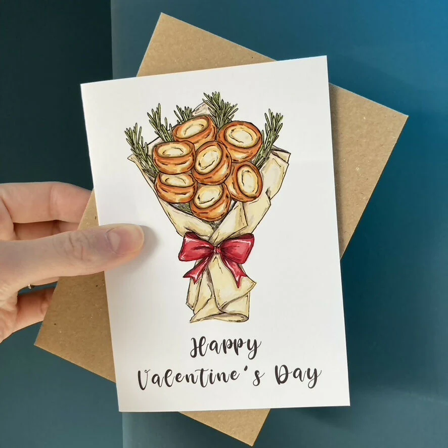 Yorkshire Pudding Bouquet Valentine's Day Card - Image 3