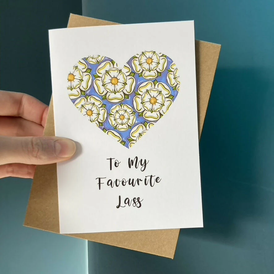 Yorkshire Rose Lass Valentine's Day Card - Image 3