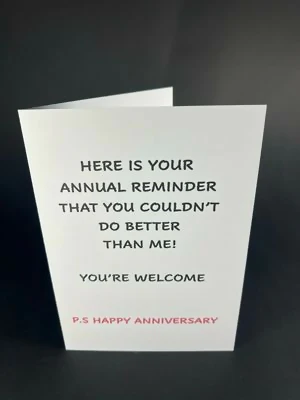 Your Annual Reminder - Cheeky Card