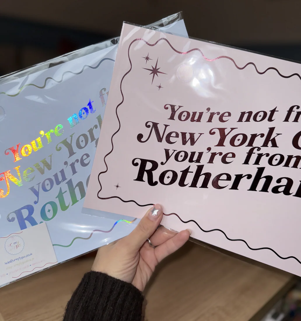 You're Not From New York City Hot Foil Lyric Print - Image 3